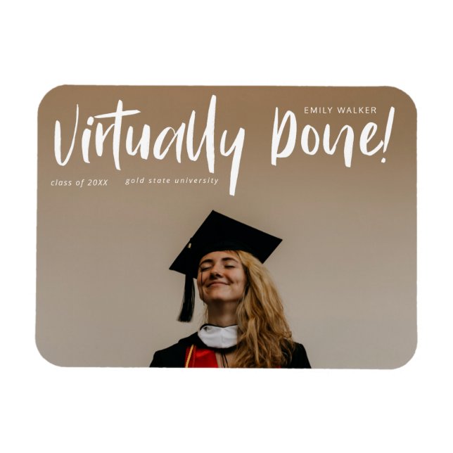 Magnet Flexible carte postale de faire-part de graduation (Horizontal)