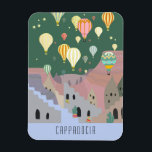 Magnet Flexible Carte Postale De La Cappadoce | Kapadokya rêve de<br><div class="desc">Imaginaire peinture abstraite d'un spectacle de montgolfières colorées magiques à Cappadoce en Turquie, présenté sur une carte postale de Goreme, Cappadoce. Peinture de bulles d'air contemporaines colorées, avec des Kapadokya, des ballons de Cappadoce. Un ballon d'or magique et rêvé voyage des cadeaux d'art de la Cappadoce et la décoration de...</div>