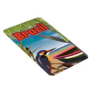 Magnet Flexible carte postale de la plage brésilienne impression d