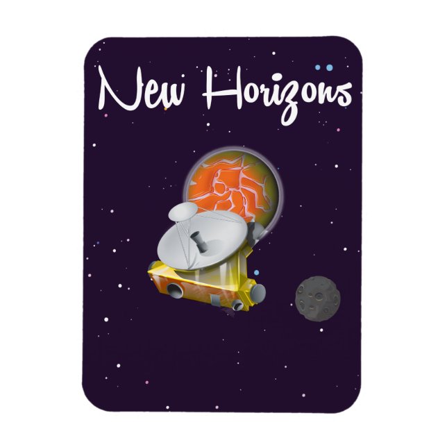 Magnet Flexible Carte postale de New Horizons à Pluton (Vertical)
