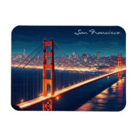 Carte postale de nuit du pont Golden Gate de San F