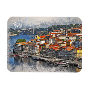 Magnet Flexible Carte postale de Porto, Portugal