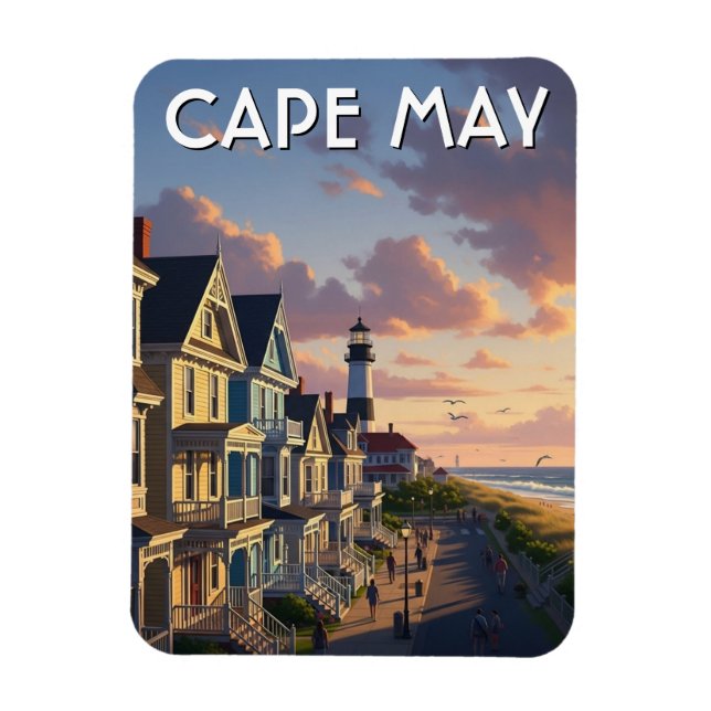 Magnet Flexible Carte postale de voyage de Cape May, New Jersey (Vertical)