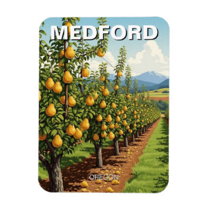 Magnet Flexible Carte postale de voyage de Medford Oregon