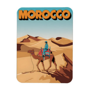Magnet Flexible Carte postale de voyage Maroc désert chameau cadea