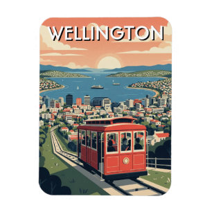 Magnet Flexible Carte postale de Wellington en Nouvelle-Zélande
