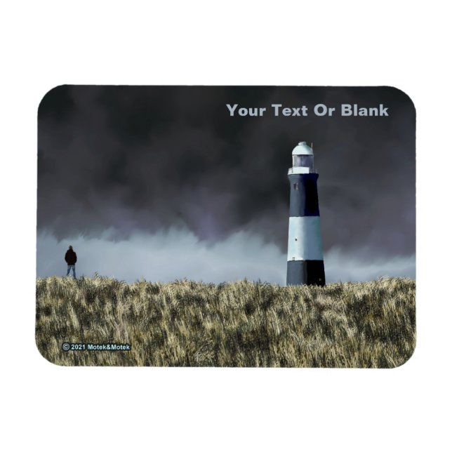 Magnet Flexible Carte postale du phare de Spurn Point (Horizontal)