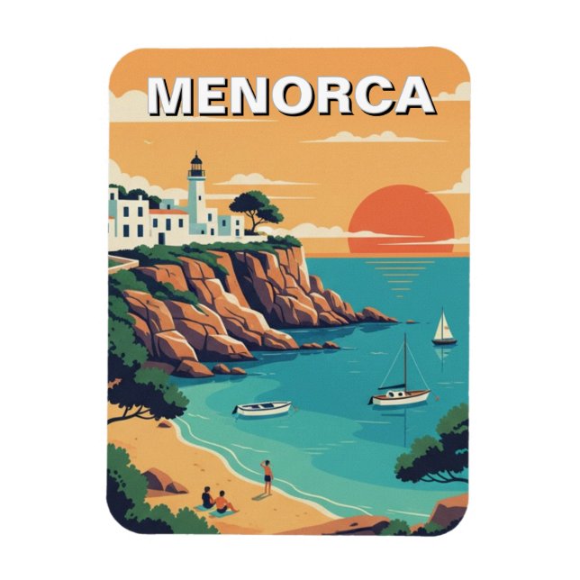 Magnet Flexible Carte postale Espagne Minorque (Vertical)