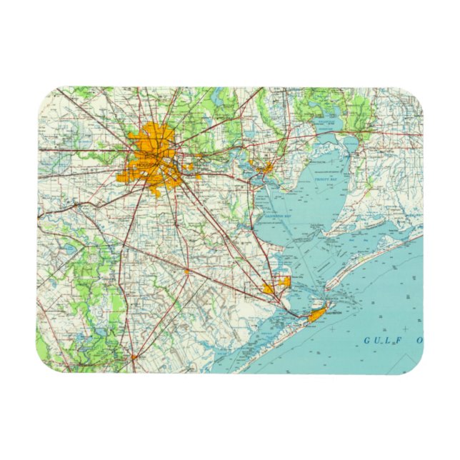 Magnet Flexible Carte postale Houston Texas (Horizontal)
