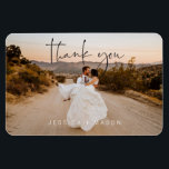 Magnet Flexible Carte postale Merci Mariage photo<br><div class="desc">Tout le monde va adorer recevoir ce beau mariage merci aimant avec une magnifique image de votre jour de mariage! Customisez facilement cet aimant avec votre photo de mariage préférée ! Photographie de : Conservation de la photographie www.keptrecord.com</div>
