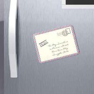 Magnet Flexible Carte postale vintage Air Mail