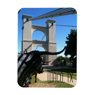 Magnet Flexible Carte postale Waco Suspension Bridge