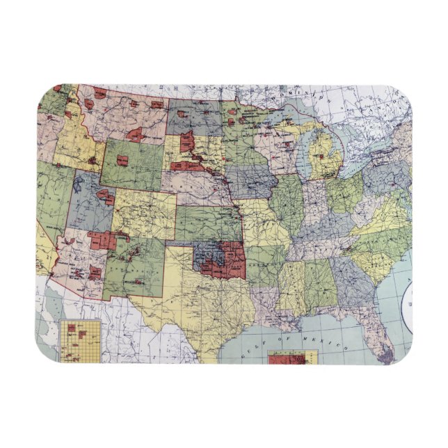 MAGNET FLEXIBLE CARTE : RÉSERVES, 1892 (Horizontal)