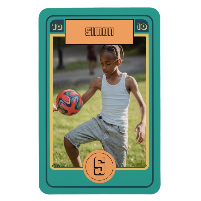 Magnet Flexible Carte Retro Football inspirée Personnalisée (Vertical)