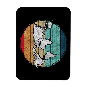 Magnet Flexible Carte Retro World