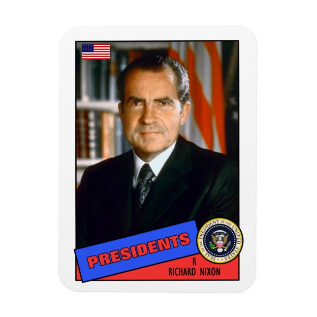 Magnet Flexible Carte Richard Nixon de baseball (Vertical)