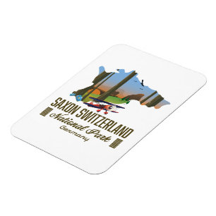 Magnet Flexible Carte Saxon Suisse Parc national Allemagne