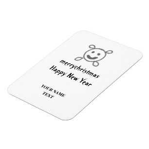 Magnet Flexible carte simple minimale ajoutez votre texte nouvel a