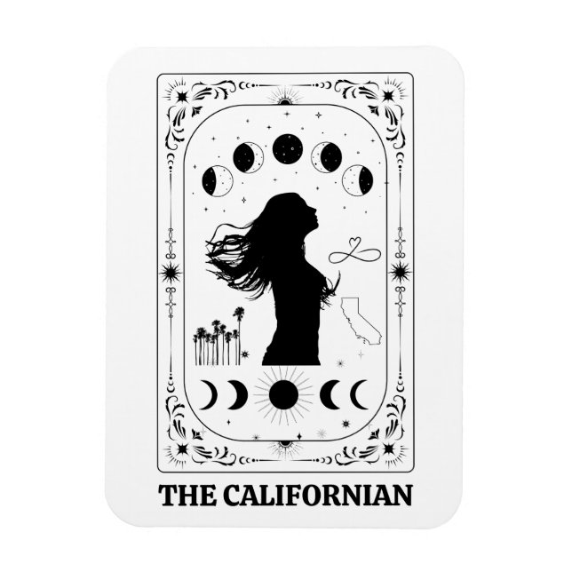Magnet Flexible Carte Tarot Californie Décor mystique céleste (Vertical)