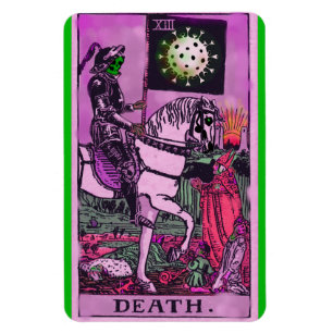 Magnet Flexible Carte Tarot Coronavirus de la mort