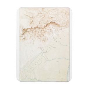 Magnet Flexible Carte topographique des ruines de Thebes Poster