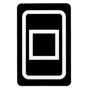 Magnet Flexible Carte Zener   Carré creux