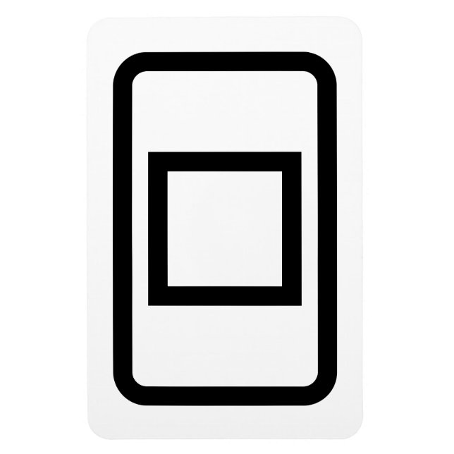 Magnet Flexible Carte Zener | Carré creux (Vertical)