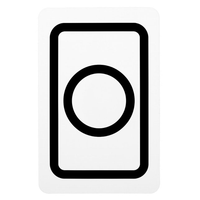Magnet Flexible Carte Zener | Cercle creux (Vertical)