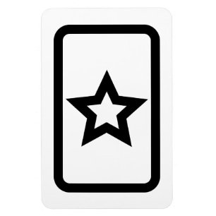 Magnet Flexible Carte Zener   Hollow 5 Pointed Star