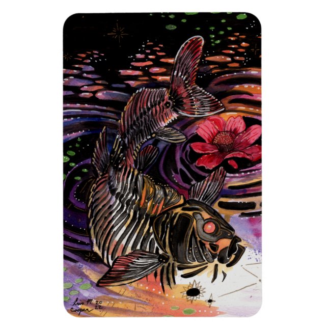 Magnet Flexible Cartes de mémoire Vibes d'automne Koi Skeleton Réf (Vertical)