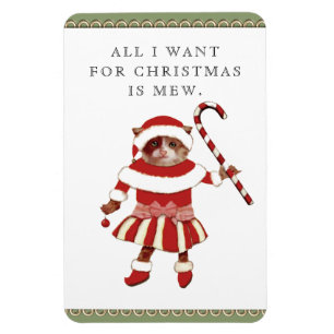 Magnet Flexible Cartes de Noël drôles de chats