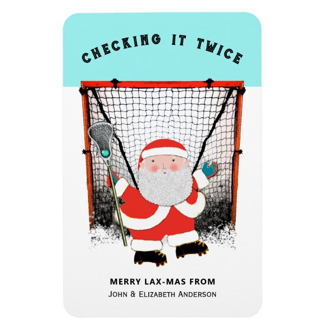 Magnet Flexible Cartes de Noël lacrosse aimantées (Vertical)