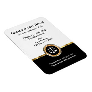 Magnet Flexible Cartes de visite magnétiques pour avocat élégantes
