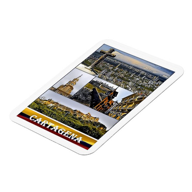 Magnet Flexible Carthagène - Mosaïque - Colombie (Côté Gauche)
