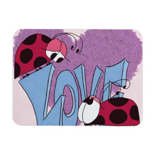 Magnet Flexible Carton adorable Ladybug Love