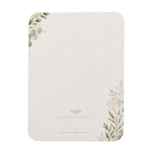 Magnet Flexible Carton d'invitation de mariage européen en vert ol