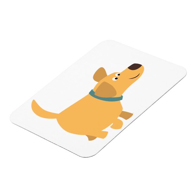 Magnet Flexible Carton mignon Jaune Labrador souple aimant (Côté Gauche)