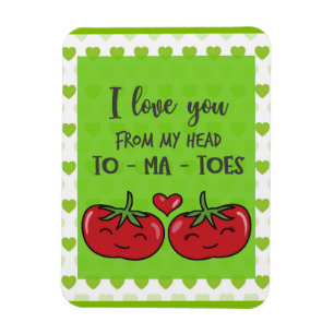 Magnet Flexible Cartoon tomates amusantes Je t'aime