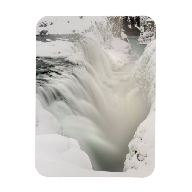 Magnet Flexible Cascade de Godafoss, hiver, Islande (Vertical)