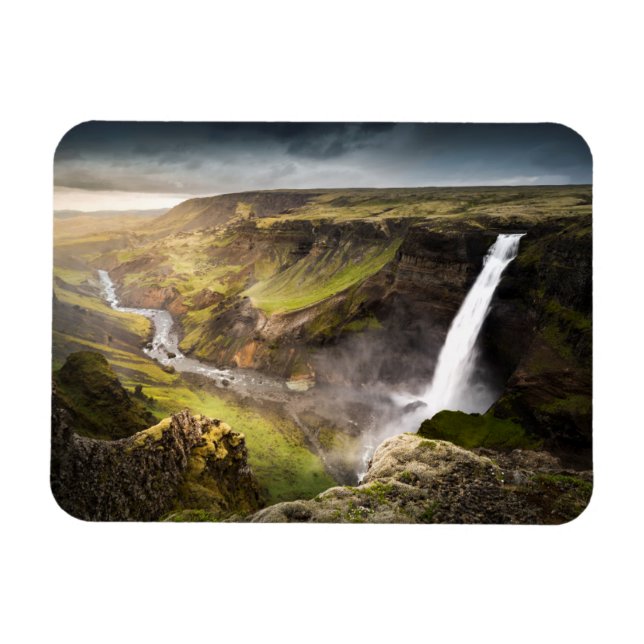 Magnet Flexible Cascade de Haifoss | Été en Islande (Horizontal)