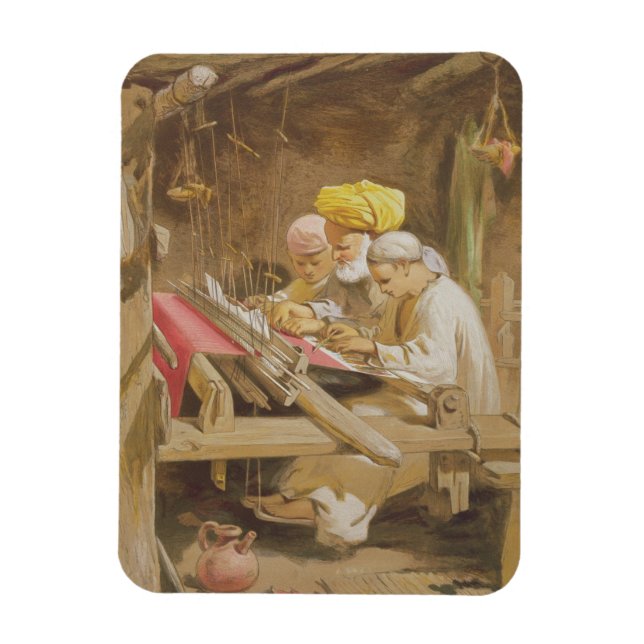 Magnet Flexible Cashmere Shawls: Weaving, 1863 (chromolitho) (Vertical)