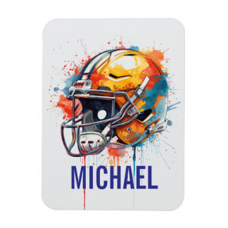 Magnet Flexible Casque de football de motivation inspirante nom