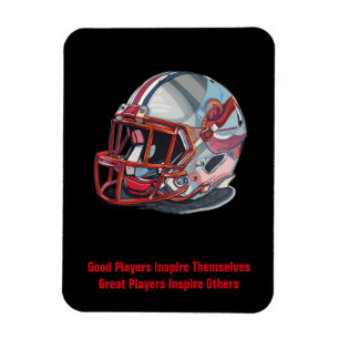 Magnet Flexible Casque de football Pop Art de bons joueurs inspira