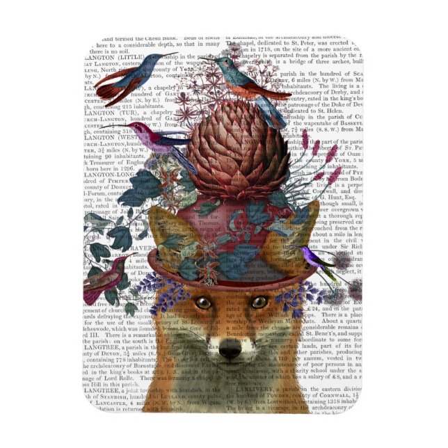 Magnet Flexible Casque d'oiseaux renard avec Artichoke (Vertical)