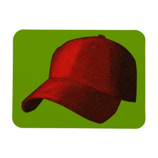 MAGNET FLEXIBLE CASQUETTE CASQUETTE DE BASEBALL ROUGE GRAPHIQUE