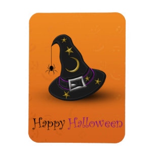 Magnet Flexible Casquette de sorcière d'Halloween avec araignée