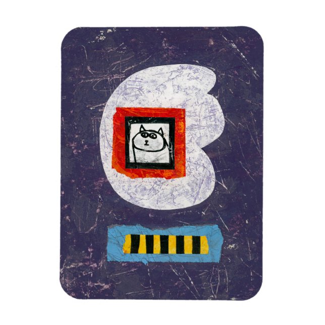 Magnet Flexible Cat Est Assis Pour Annuaire Photo Réfrigérateur Ma (Vertical)