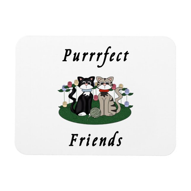 Magnet Flexible Cat Purrfect Friends (Horizontal)