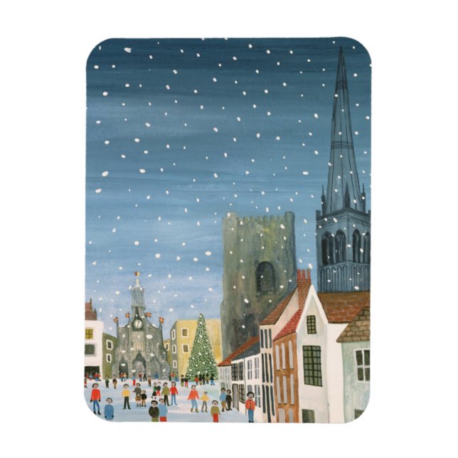 Magnet Flexible Cathédrale De Chichester Une Scène De Neige (Vertical)