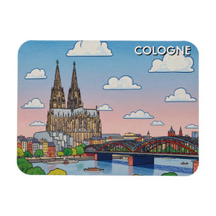 Magnet Flexible Cathédrale de Cologne Voyage en Allemagne